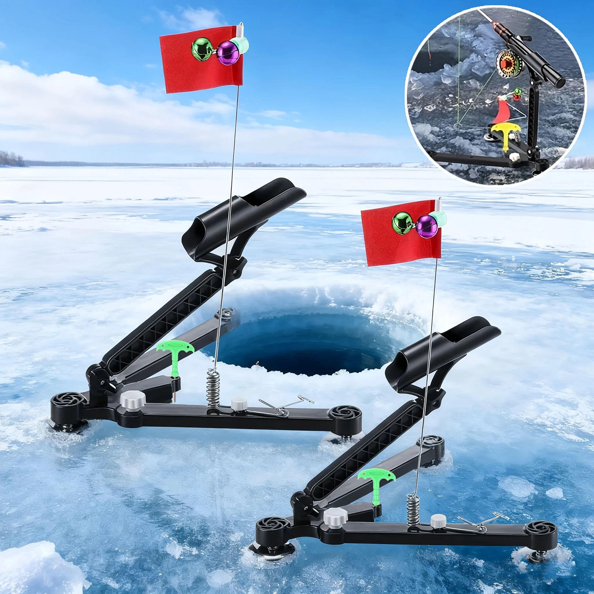 Fishing Rod Ice - 얼음 낚싯대 거치대 1세트 - 낚싯대용
