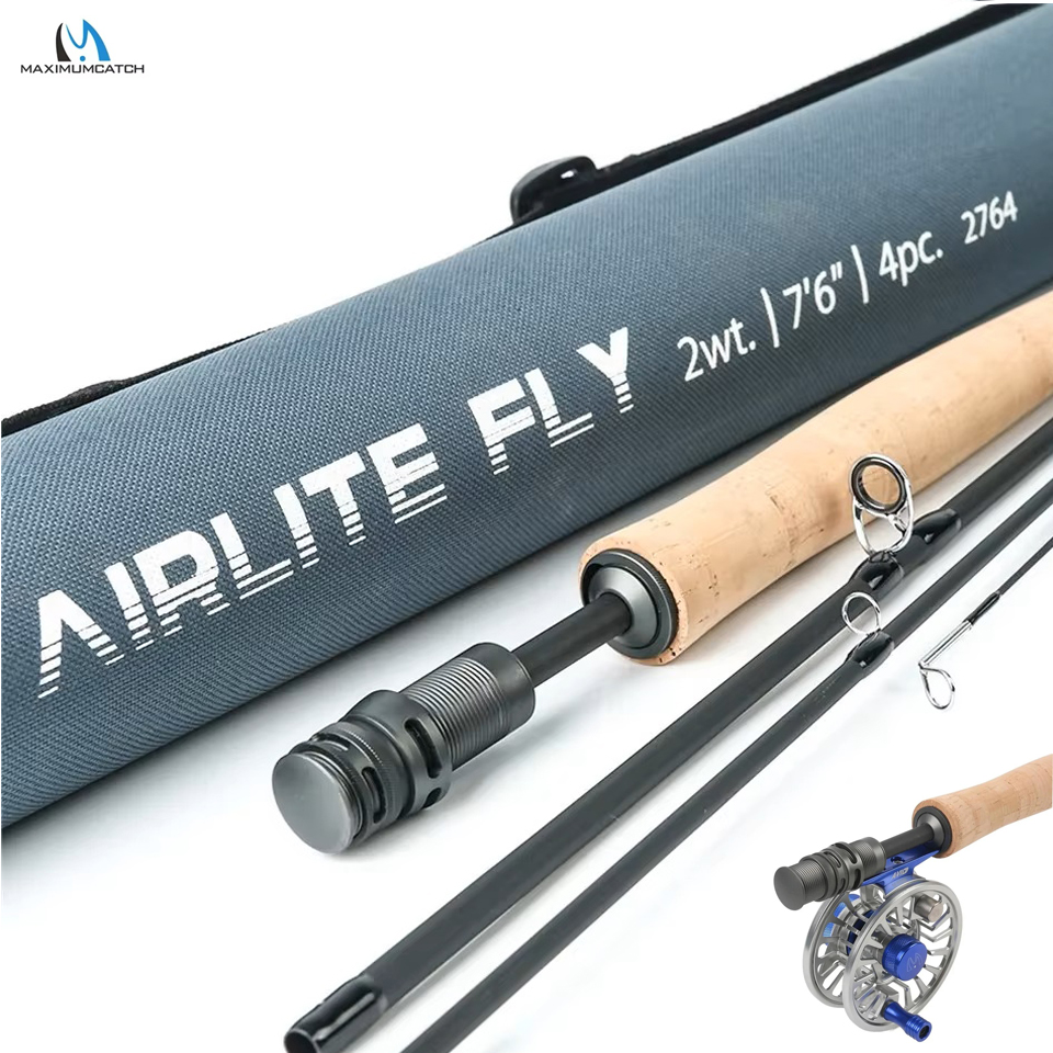 Fishing Rod Fly - MAXIMUMCATCH 7.5-10피트 2/3WT 에어라이트 미디엄 패스트
