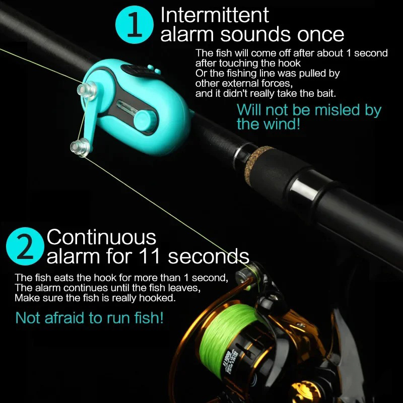 새로운 낚시 알람 전자 부저 표시기 사이렌 입질 알람  - Fishing Rod Casting 리뷰 및 가격