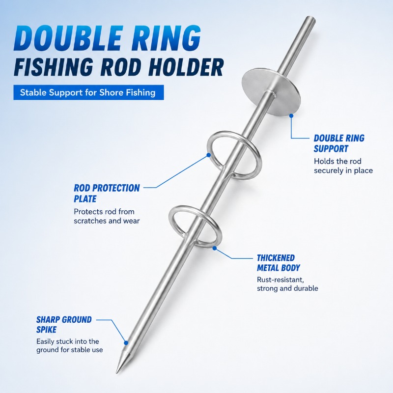 더블 링 낚싯대 거치대 그라운드 스파이크, 해안 서프  - Fishing Rod Surf 리뷰 및 가격