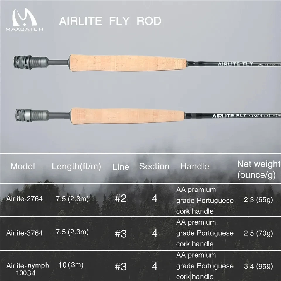 MAXIMUMCATCH 7.5-10피트 2/3WT 에어 - Fishing Rod Fly 리뷰 및 가격