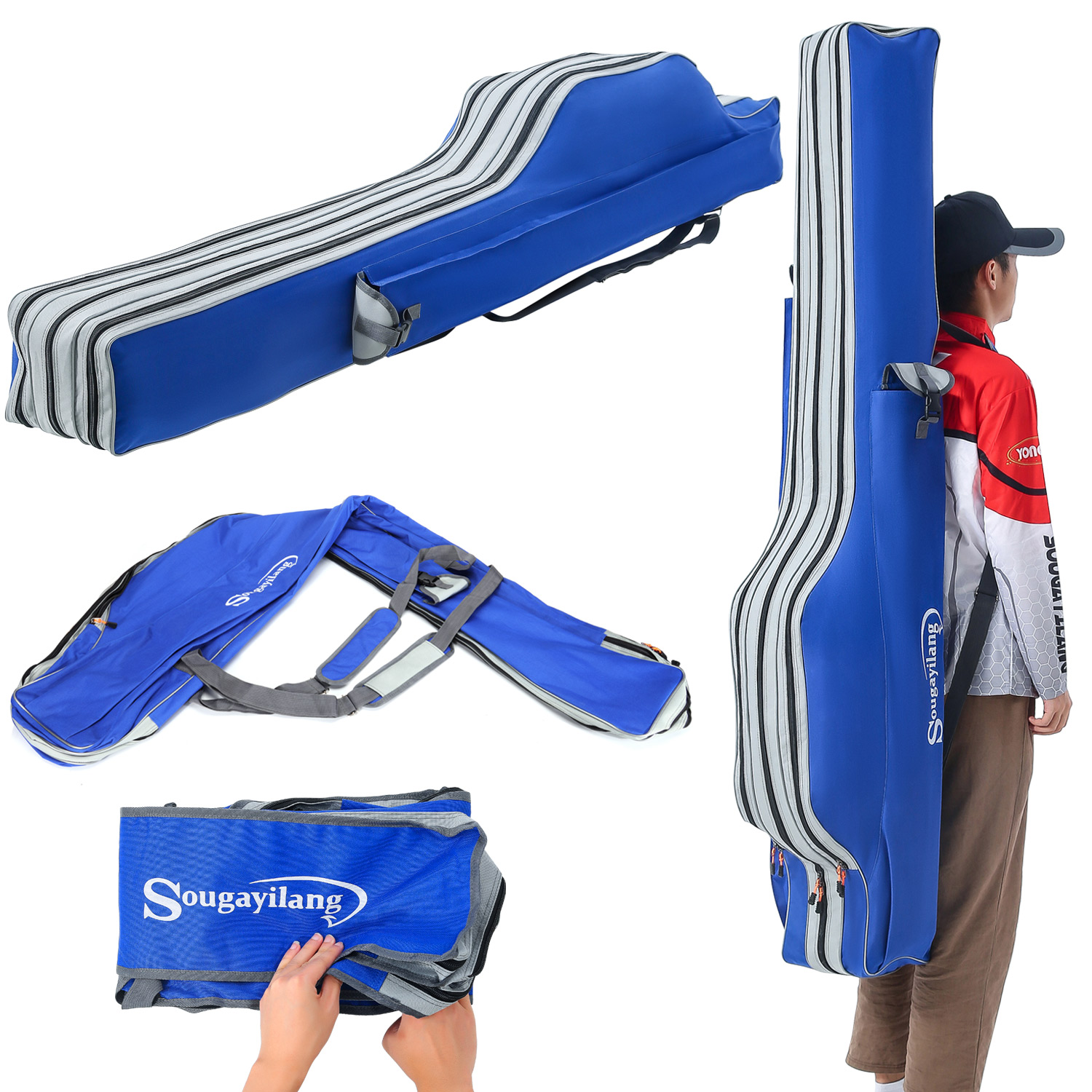 Sougayilang 낚싯대 가방 3 레이어 주최자 낚 - Fishing Rod Case 리뷰 및 가격