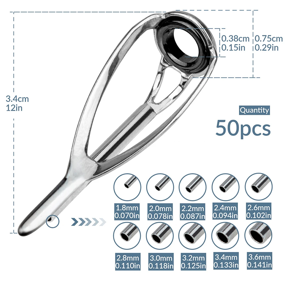 THKFISH 50개 낚싯대 가이드 팁 상단 수리 키트 - Fishing Rod Guide Replacement 리뷰 및 가격
